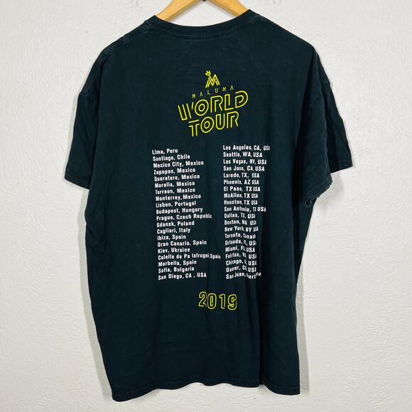 Maluma 11:11 World Tour Graphic Tee Merch Shirt Black Short Sleeve - XL - Picture 3 of 4